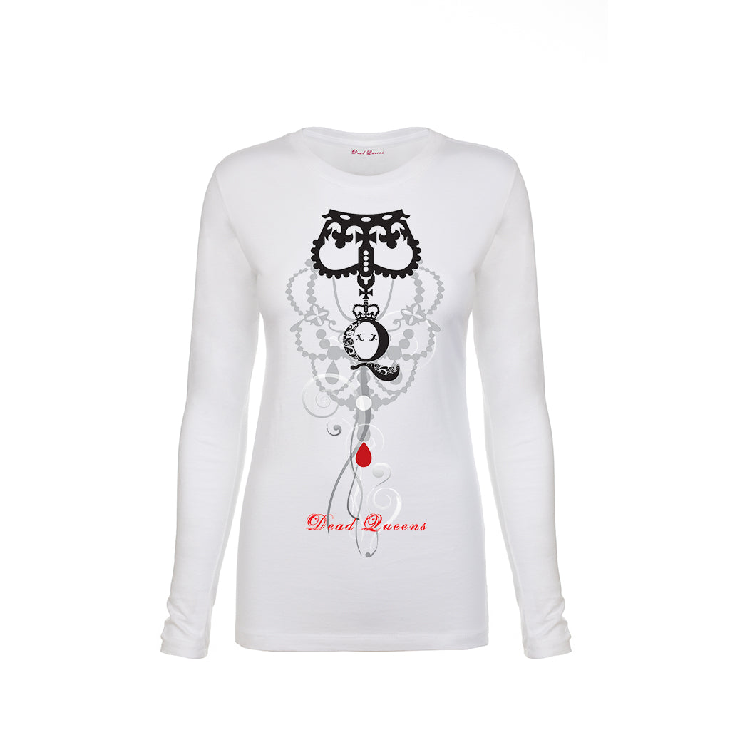 Blood Drop Long SleeveCrew Neck T